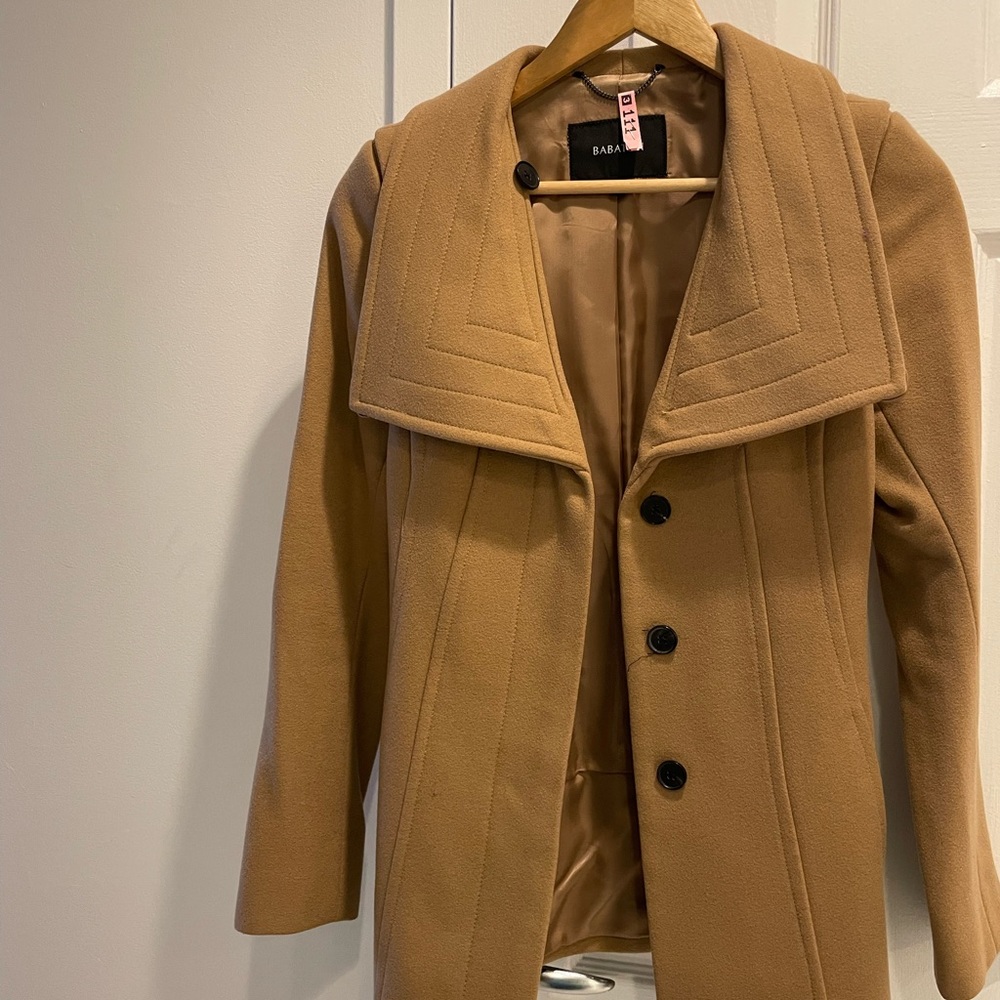Babaton Aritzia Spencer High Collar, Classic Camel